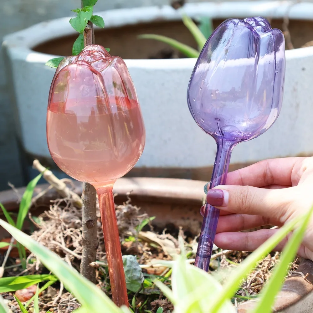 4개/1세트 자동 점적 관수 장치, 플라스틱 튤립 모양 - Self Watering Insert 리뷰 및 가격
